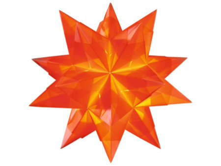 folia Feuille de papier pliable étoile Bascetta, orange