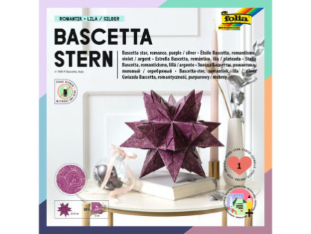 folia Feuilles de papier pliable étoile Bascetta, violet /