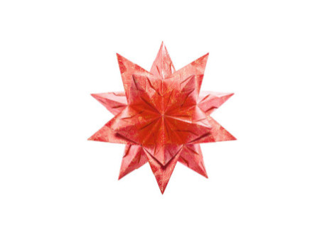 folia Feuilles de papier pliable étoile Bascetta, rouge /