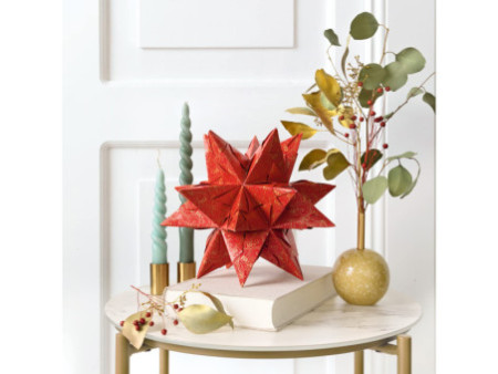 folia Feuilles de papier pliable étoile Bascetta, rouge /