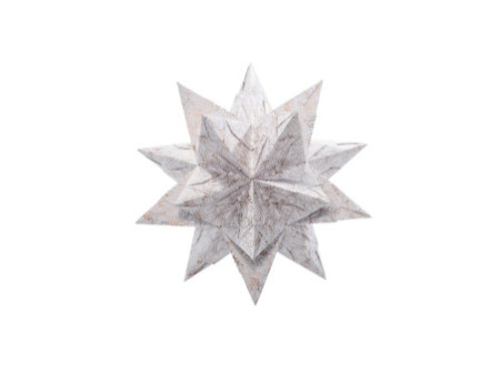 folia Feuilles de papier pliable étoile Bascetta, blanc /