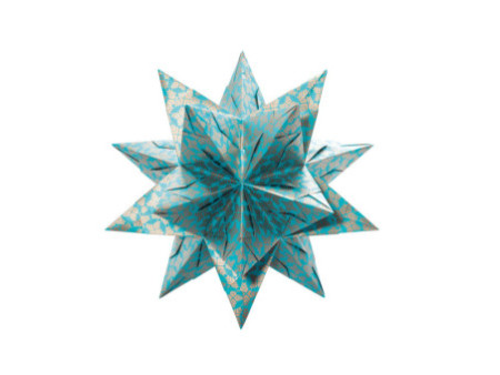 folia Feuilles de papier pliable étoile Bascetta, turquoise