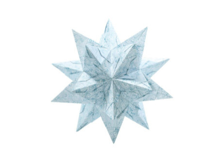 folia Feuilles de papier pliable étoile Bascetta, bleu glace