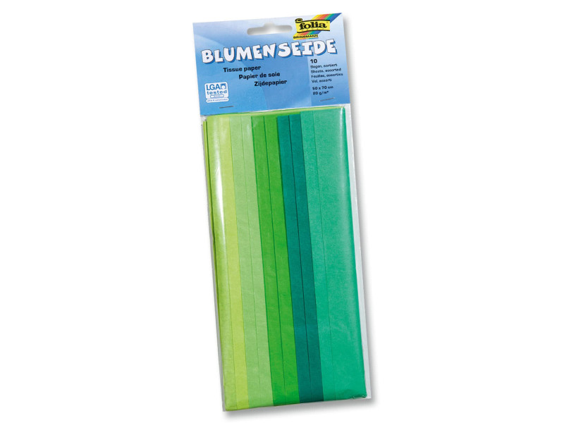 folia Papier de soie, (L)500 x (H)700 mm, 20 g/m2, vert