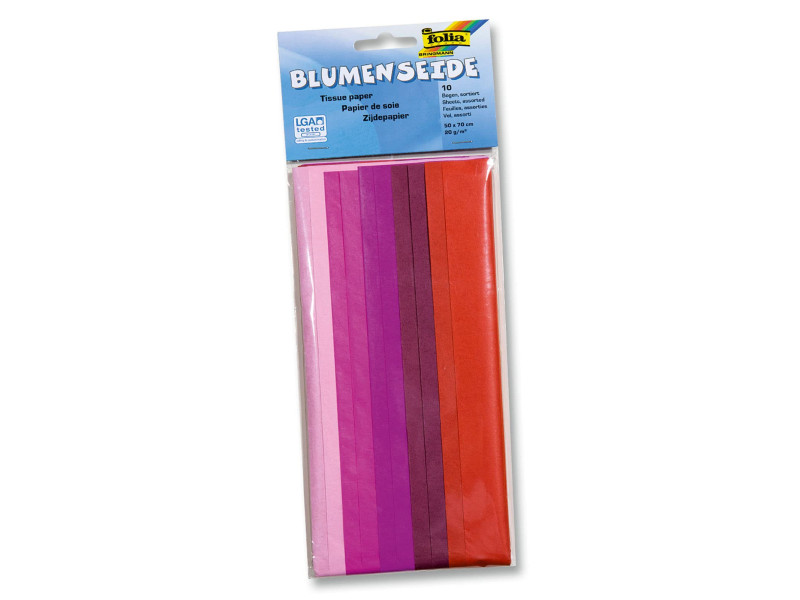 folia Papier de soie, (L)500 x (H)700 mm, 20 g/m2, rouge
