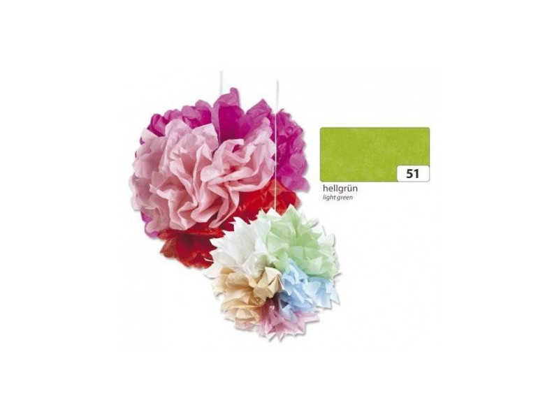 folia Papier de soie, (L)500 x (H)700mm, 20 g/m2, vert clair