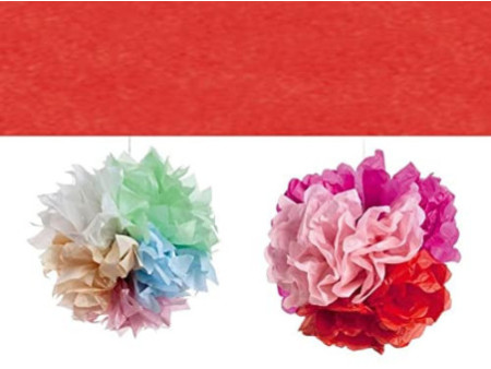 folia Papier de soie, (L)500 x (H)700mm, 20 g/m2, rouge