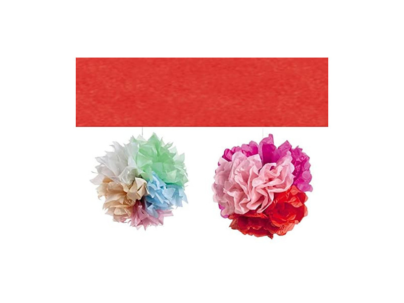 folia Papier de soie, (L)500 x (H)700mm, 20 g/m2, rouge