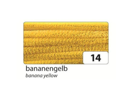 folia Fil métallique chenille (cure-pipe), jaune banane