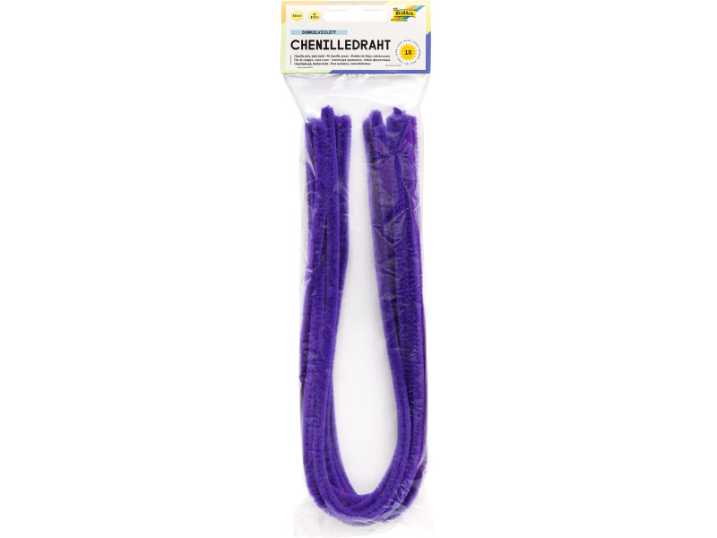 folia Fil métallique chenille (cure-pipe), violet foncé