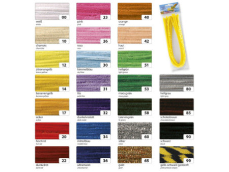 folia Fil métallique chenille (cure-pipe), bleu ciel