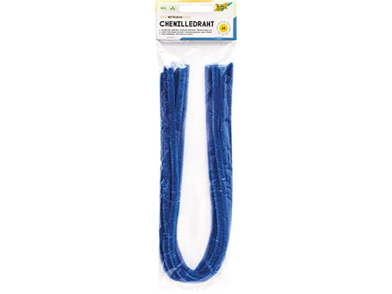 folia Fil métallique chenille (cure-pipe), bleu moyen
