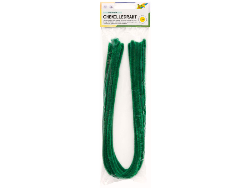 folia Fil métallique chenille (cure-pipe), vert mousse