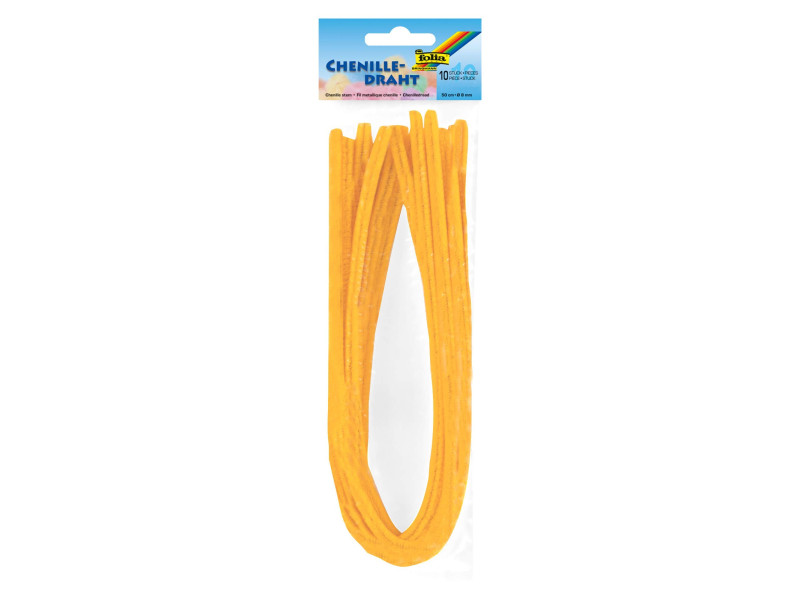 folia Fil métallique chenille (cure-pipe), ocre