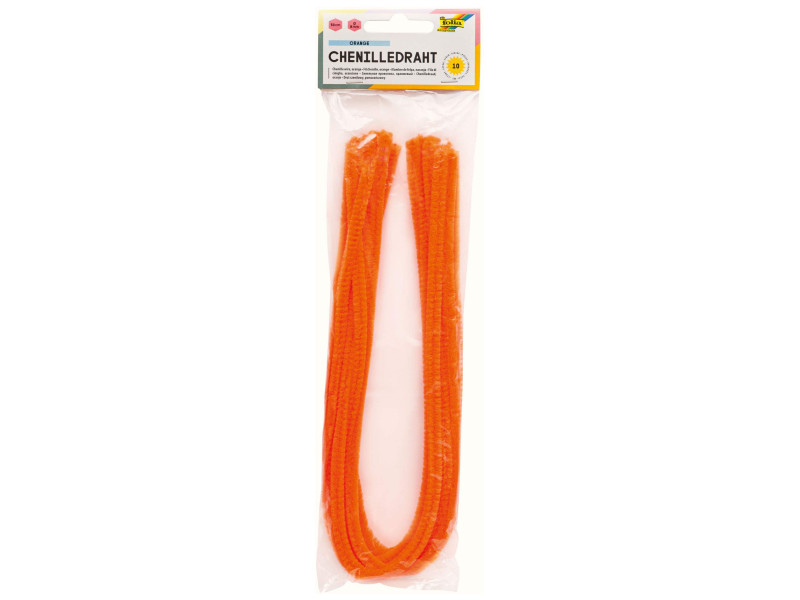 folia Fil métallique chenille (cure-pipe), orange