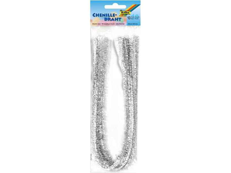 folia Fil métallique chenille (cure-pipe), argent