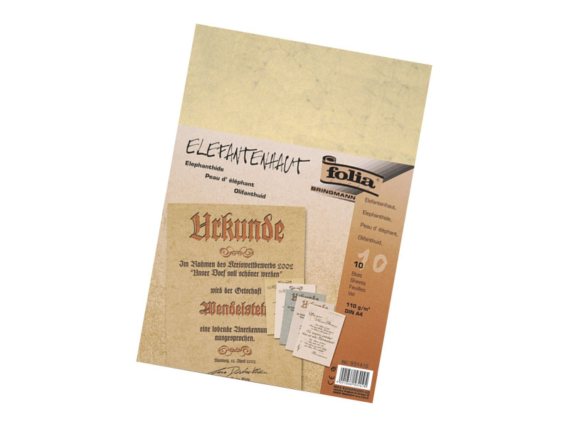 folia Peau d'éléphant, A4, 110 g/m2, chamois, 10 feuilles