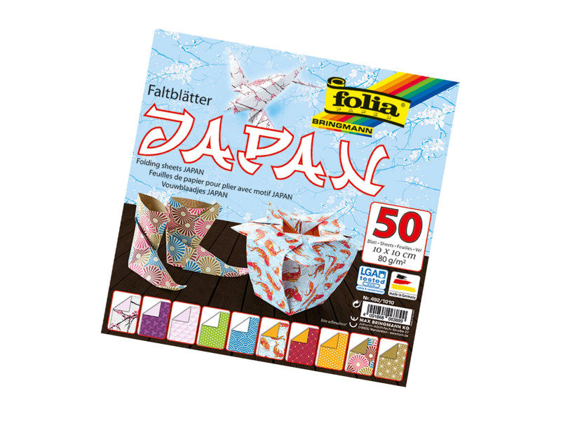folia Feuilles de papier à plier JAPAN, 100 x 100 mm