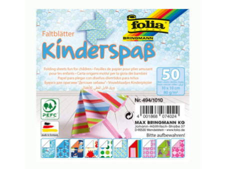 folia Feuilles de papier à plier AMUSANT POUR LES ENFANTS