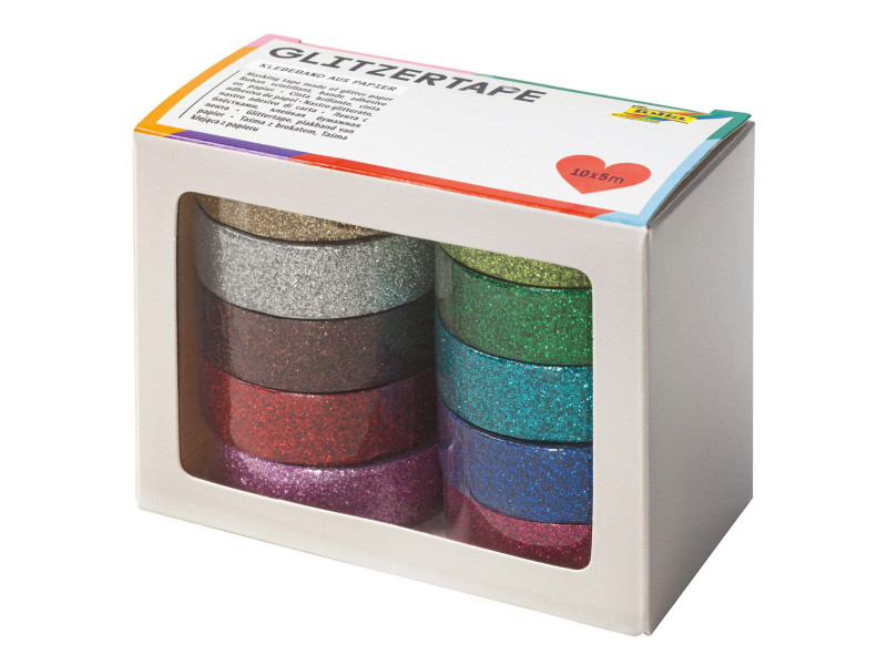 folia Ruban adhésif déco 'Glitter Tape', kit de 10