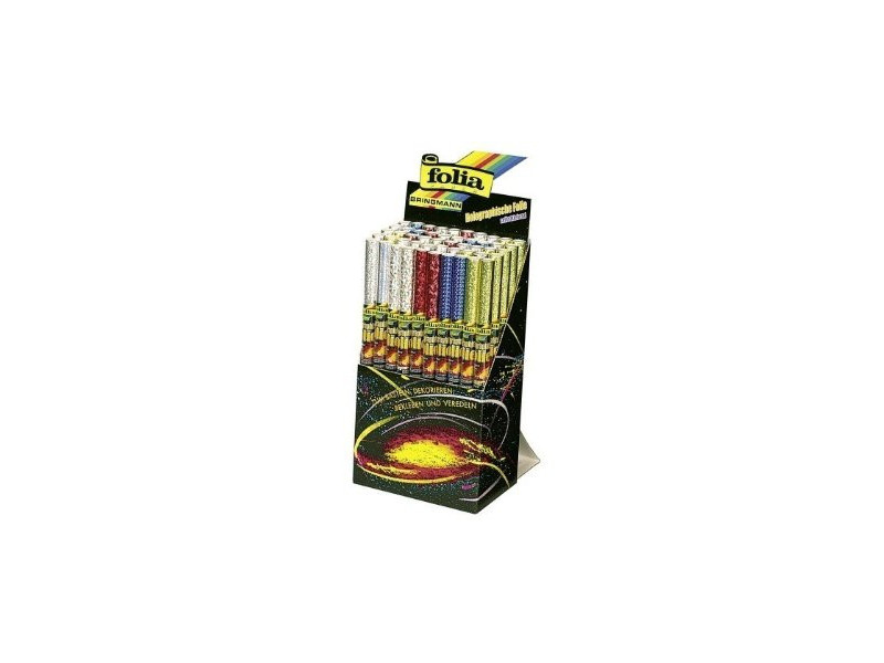 folia Film adhésif holographique, (l)400x (L)1 m, présentoir