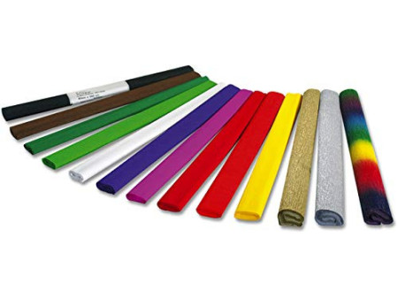 folia Papier crépon (l)500 mm x (L)2,5 m, orange-rouge clair