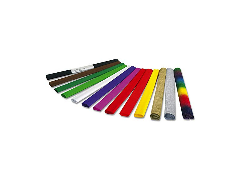 folia Papier crépon (l)500 mm x (L)2,5 m, orange-rouge clair