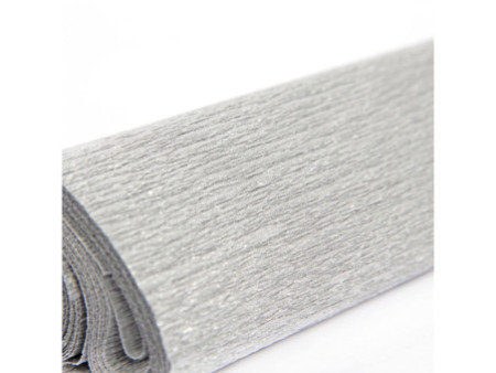folia Papier crépon, (l)500 mm x (L)2,5 m, argent
