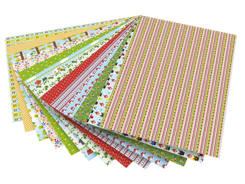 folia Carton à motif 'Jardin', 500 x 700 mm, 270 g/m2