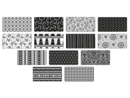 folia Carton à motif 'Noir / Blanc', 500 x 700 mm, 270 g/m2