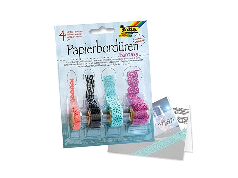 folia Bordures en papier 'Fantasy', autocollant, assorti