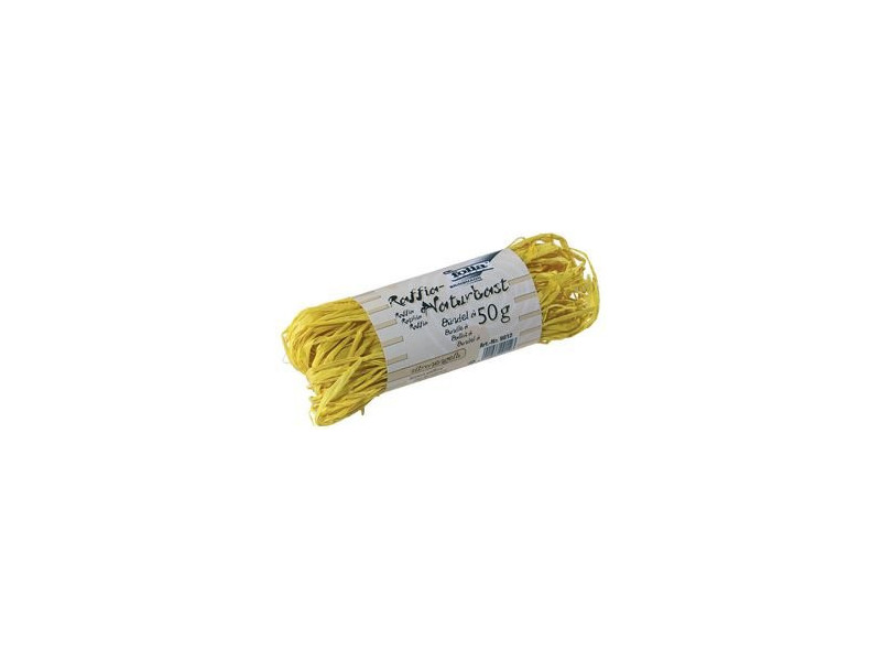 folia Raphia naturel, 50 g, jaune citron