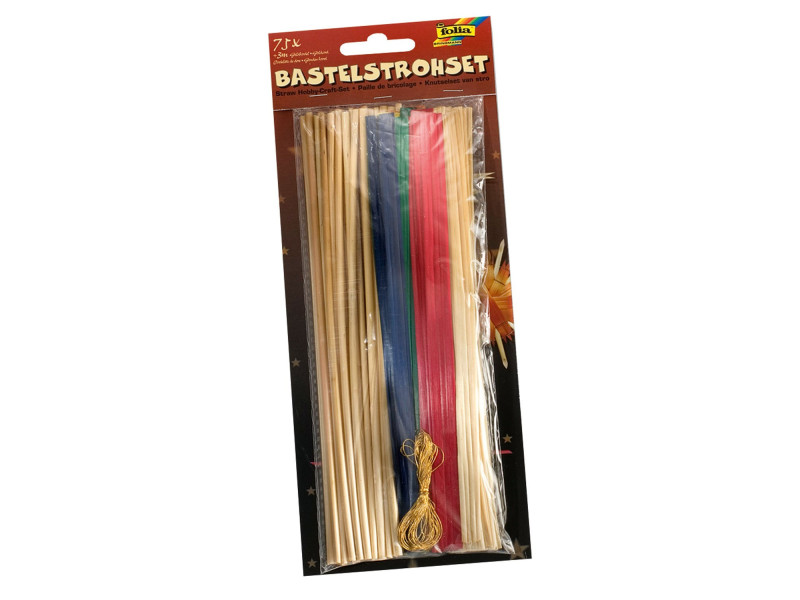 folia Kit de pailles de bricolage, 75 pièces, pailles +