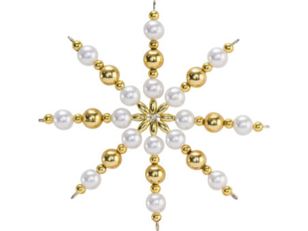 folia Kit d'étoiles en perles, 340 pièces, rouge/or/blanc
