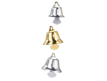 folia Clochettes en métal, 3 tailles assorties, or et argent