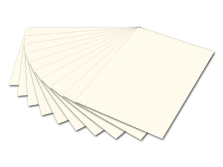 folia Carton de bricolage, (L)500 x (H)700 mm, blanc perle