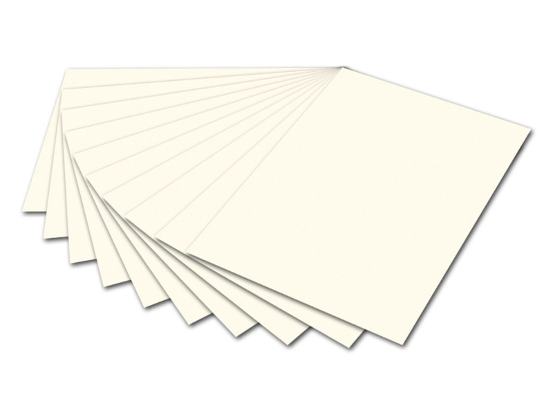 folia Carton de bricolage, (L)500 x (H)700 mm, blanc perle