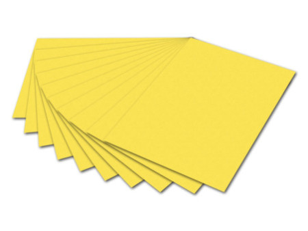 folia Carton de bricolage, (L)500 x (H)700 mm, jaune citron