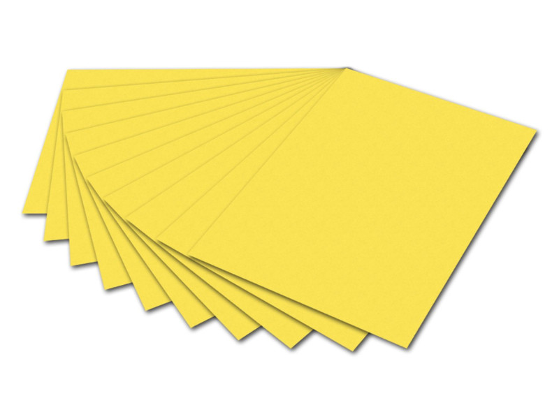 folia Carton de bricolage, (L)500 x (H)700 mm, jaune citron