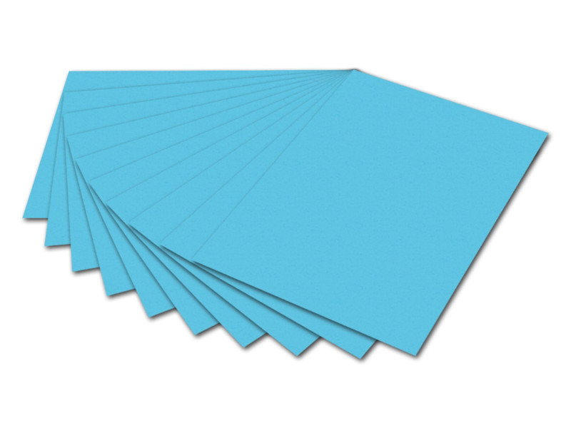 folia Carton de bricolage, (L)500 x (H)700 mm, bleu ciel