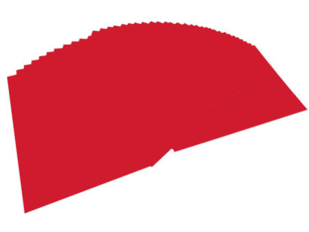 folia Papier de couleur, A4, 130 g/m2, rouge vif