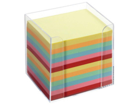 folia Bloc cube avec boîtier, plastique, transparent