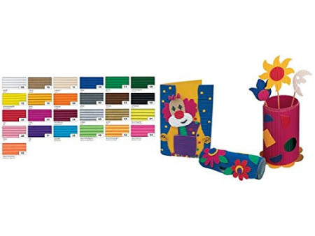folia Carton ondulé, (L)500 x (H)700 mm, bordeaux