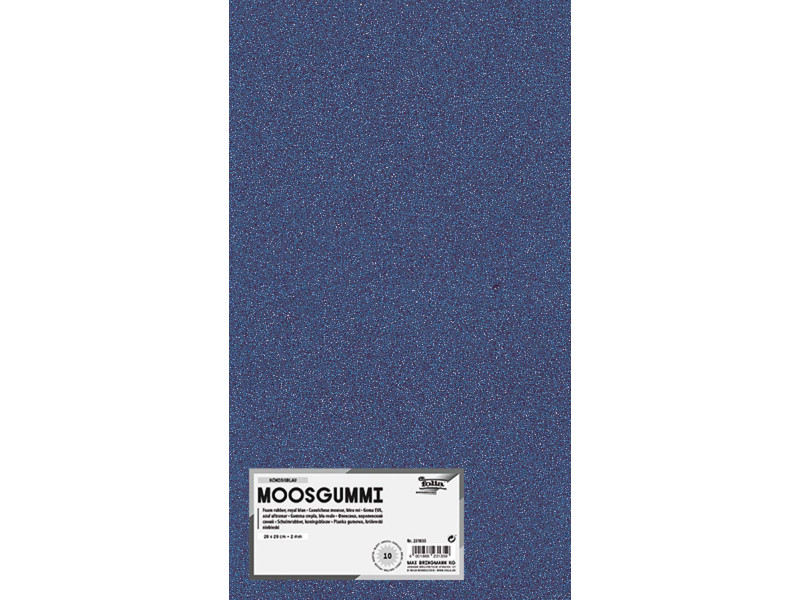 folia Caoutchouc mousse (L)200 x (H)290 mm, bleu roi