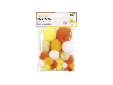 folia Pompons, 30 pièces, assortiment de bleu