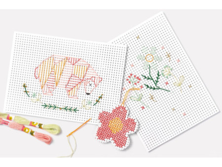 folia Carton à broder, 175 x 245 mm, blanc