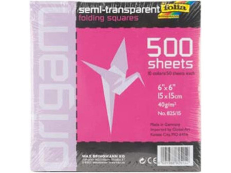folia Papier transparent pour le pliage, 150 x 150 mm
