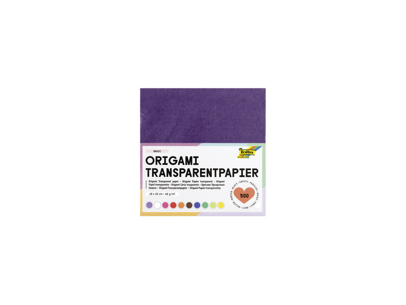 folia Papier transparent pour le pliage, 200 x 200 mm