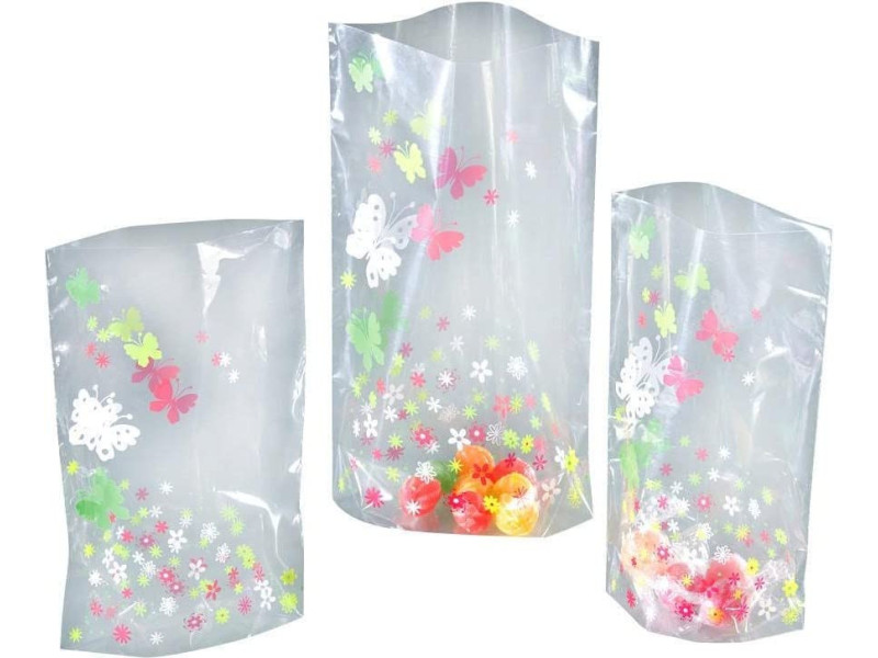 folia Sachet à fond avec des impressions de printemps