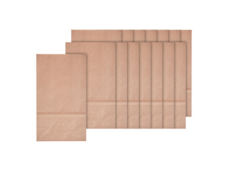 folia Sac en papier à fond plat, 120 x 60 x 210 mm, nature